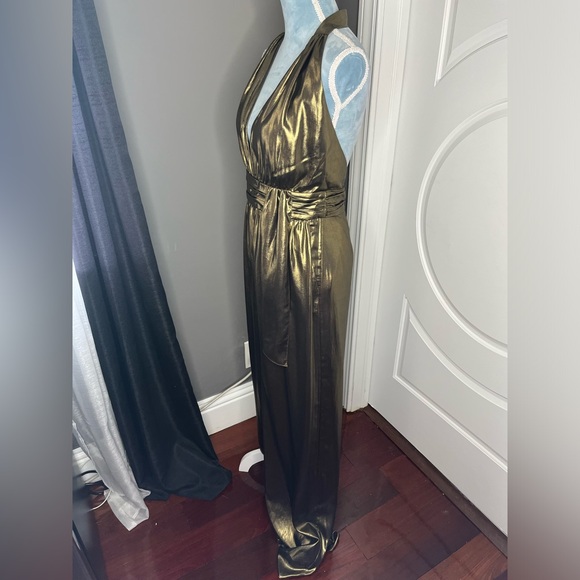 NWT Rachel Zoe Renee Metallic Halter Jumpsuit - Picture 3 of 8